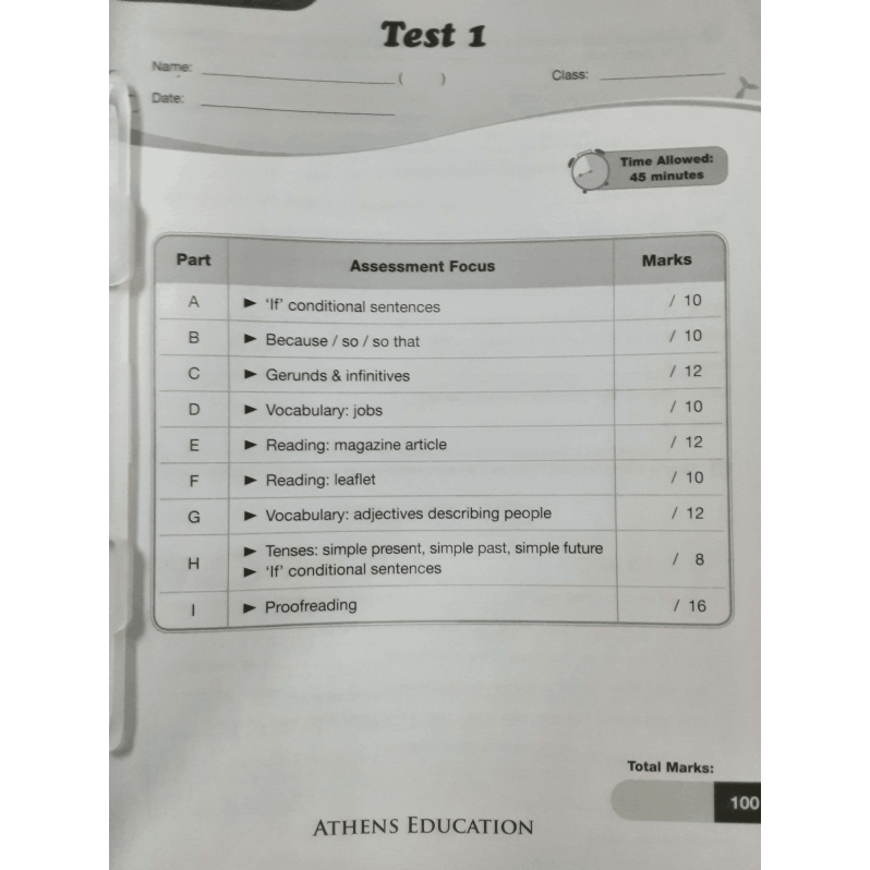 Athens 100 Series: Exam Elect: Test and Exam Papers 6A  (2019 Ed.)