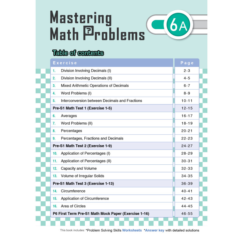 【多買多折】MathPro for HKAT Mastering Math Problems 6A