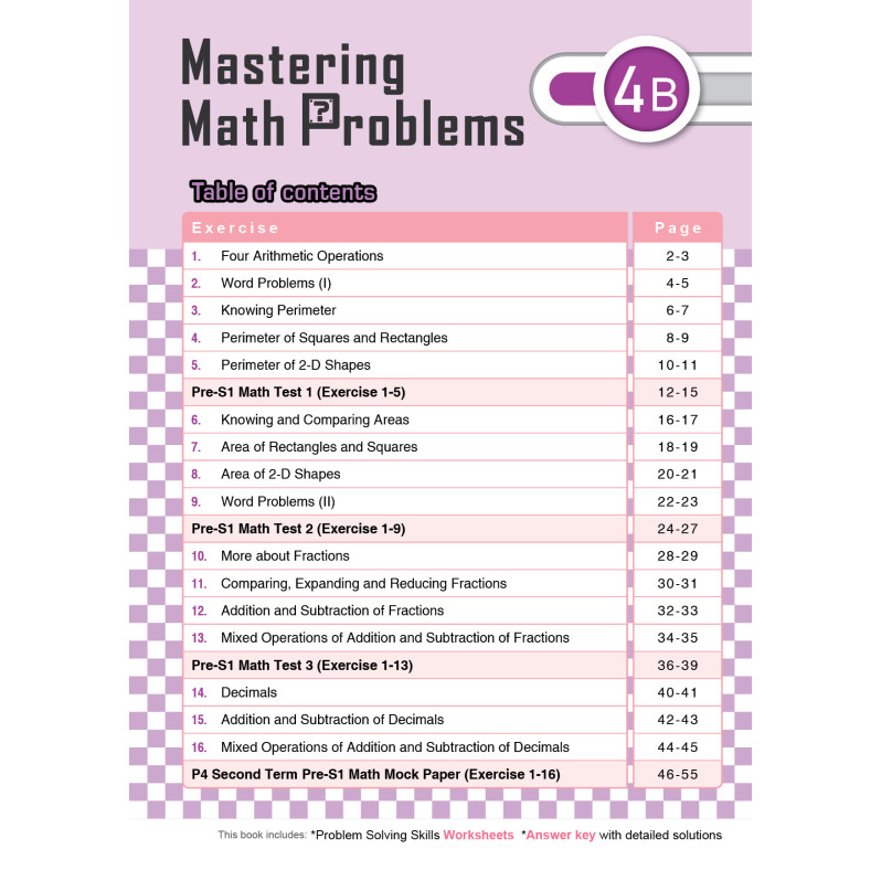 【多買多折】MathPro for HKAT Mastering Math Problems 4B